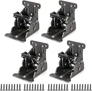 Skelang Folding Brackets Lock Extension Support for Table Bed Leg Bronze Steel Foldable Hinge Hardware with Screws