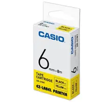 在飛比找momo購物網優惠-【CASIO 卡西歐】標籤機專用色帶-6mm黃底黑字(XR-