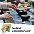 Painted Tea Cleaning Dish Towel Tea Napkin Tea Towel Table Mats Hand Towel