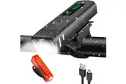 Rechargeable Bike Lights Front Back Set 4 Modes Sensor Headlights Tail Flashlight IP65 Road Mountain Bikes