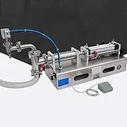 HOLGVE Filling Machine, Liquid Filling Machine, Horizontal Pneumatic Bottle, Stainless Steel with Single Head Filler, Bottle Filler Machine for Various Liquids(30-300ml)