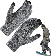 [Moreeulsi] Gloves Touchscreen | Women's Cold Weather Gloves,Cold Weather Thermal Warm Gloves, Warm Knit Gloves Touchscreen for Hiking Driving Running Cycling