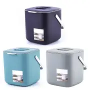 2 Tier Home Waste Trash Can with Handle Indoor Odorless Waste Bin