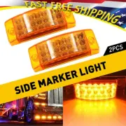 2x Amber 6" LED Side Clearance Marker STROBE Truck Dynamic Trailer Signal Lights (for: Renault)