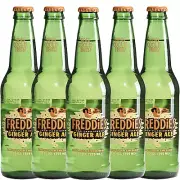 Freddie’s Old Fashioned Soda - Ginger Ale 12oz Bottles - 5 Pack