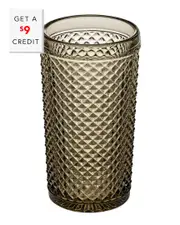 Vista Alegre Bicos Set of 4 Brown Highball Glasses with $9 Credit