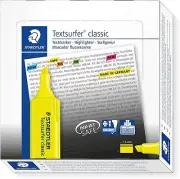 STAEDTLER Textsurfer Classic 364 Highlighter - Yellow, Pack of 10