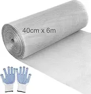 Wire Mesh Fence, Vole Mesh, 40 cm x 6 m, Rabbit Wire, Fine Mesh for Wire Mesh, Hole Diameter 1 mm, Line Width 0.25 mm, Rabbit Mesh, Mouse Mesh, Aviary Wire, Chicken Wire, 20 Mesh