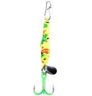 Clam Pinhead Pro 1/8 oz - Glow Chartreuse Koi - #10 Treble Hook Ice Jig