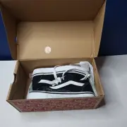VANS Old Skool Black White Canvas Kids Children Little/Big Boys Girls Shoes Sz11