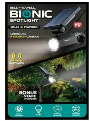 Bell+Howell Bionic Spotlight Solar Powered Outdoor Lighting - Black