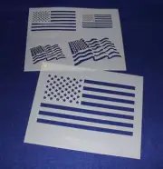 2 Piece Set -Mylar 14 Mil US Flag Stencils Painting/Crafts/Stencil/Template
