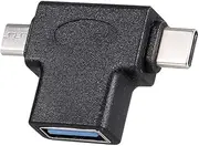 Type-C Micro USB OTG Adapter Micro USB Type-C to USB3.0 OTG Connector Type-C Micro USB Male to USB3.0 Female OTG Adapter Black One Size