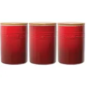Baccarat Le Connoisseur Canister Set of 3 - Red
