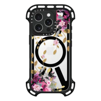 iPhone 16 Pro Ultra Bounce Case MagSafe Compatible FLOWER & GOLD