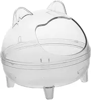 Yardwe Hamster Bathroom Toilet Small Pet Bathtub Small Animal Bath Accessories Hamster Toilet Container Hamster Cage Bath Hamster Habitat Accessories Sand Bath Container Transparent Abs