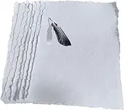 Handmade Cotton Paper with Deckle Edge Recycled Cotton Rag Mixed Media Card Stock for Watercolor, Writers, Invitations, Crafts (150gsm, 6x8 inch A5, 50 Pack)