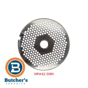 Butcher's #42 Mincer Plate - 5mm Stainless Steel Spare Part