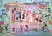 Junk Journal Supplies,117 pc. Pink "The Girls"