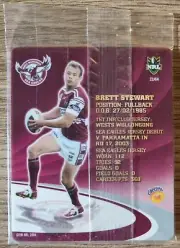 NRL Samboy The Footy Frames Tazo ~ Brett Stewart ~ Manly Sea Eagles ~ B21/64
