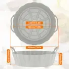 2Pcs Air Fryer Silicone Pot with Handle Reusable Air Fryer Liner Heat NumKc