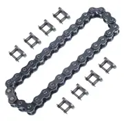 420 Chain 32 Links Go Kart Drive Chain for 196Cc 6.5Hp with 8 Master Links