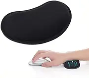 MXCOIRTP Wrist Rest for Mouse, Ergonomic Memory Foam Wrist Cushion Support Pad, Mouse Wrist Pad with Non-Slip Base for Typing Pain Relief, Office, Home, Gaming, Computer, Black