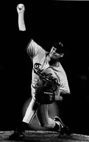 Ben McDonald Baltimore Orioles pitches 1990s Old Photo 6