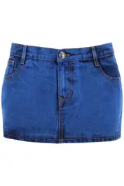 [VIVIENNE WESTWOOD] VIVIENNE WESTWOOD denim foam mini skirt for 27 Blue