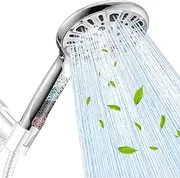 Filtered Shower Head, 9 Functions Spray Settings Handheld Showerhead,High Pressure Shower Head with Filter for Hard Water-Remove Chlorine
