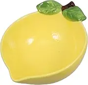 DONFAMDS Lemon Shape Decorative Ceramic Bowl Fun Whimsical Salad Serving Dish for Desserts Stylish Home Decor Accent Multipurpose Kitchenware for Everyday Use