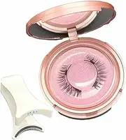 THUCHENYUC Magnetic Lashes, Magnetic Eyelashes With Applicator, Reusable Self-Adhesive Eyelashes (Natural, Pink)