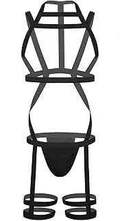 [WANFJ] Women Lingerie Sexy Men's Elastic Strappy Body Shoulder Chest Strap Belt Lingerie Underwear Leg Belt Briefs Exotic Bodysuits Costumes