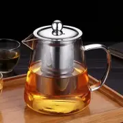 19.3oz Clear Glass Teapot Stovetop with Removable Infusers for Loose Leaf Tea