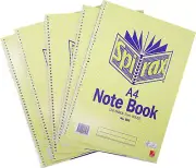 Notebook Side Opening 120 Page A4 Pack of 5, No. 595 A4 Sized Notebook