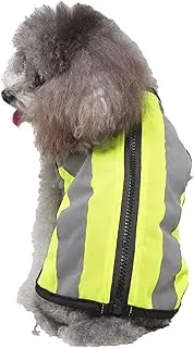 Buhygn Dog Reflective Vest,High Visibility Reflective Dog Safety Vest - Fluorescent Breathable Pet Apparel Training Glowing Jacket for Outdoor Running Walking