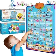Just Smarty Interactive Alphabet Learning Poster, Learn ABCs and 123s, Baby Shark Edition