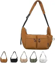 [Generic] Dallaswind Large Capacity Messenger Canvas Bag, Large Crossbody Bag Shoulder Purse, Vintage Canvas Satchel, Water Resistant, Multi Pocket