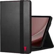 [TORRO] Leather Case Compatible with Samsung Galaxy Tab A9 Plus – Premium Leather Galaxy Tab A9+ 11” 2023 Case with Stand Function and Auto Wake/Sleep (Noir)