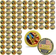 82Pcs Veteran Challenge Coin Army Military Coins Bulk Thank You for Your Service Coins Appreciation Gifts for Military Patriotic Loyalty Duty Respect Courage Integrity Honor Service