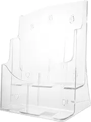 LALAFINA Office File Rack Bag Organizer Closet Folders Shelves Literature Brochure Stand Clear Pocket Office File Holder Shelf Bin File Holder for Desk Pamphlet Holder Transparent Acrylic