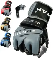 V2.0 MMA Gloves Grappling Martial Arts Sparring Punching Bag Training (Grey, ...