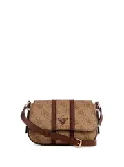 GUESS Women's Brown Logo Noreen Mini Crossbody Bag