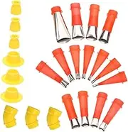 1Set Caulking Nozzle Finishing Tool Kit with Connection Bases Durable Portable Caulking Applicator for Home Professional Use