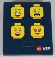 New LEGO Minifigure Heads VIP Coasters 4 Pack Set 5007623 Fast Shipping