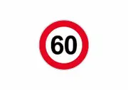 akachafactory Stick sticker signage plate door speed limit panel 60