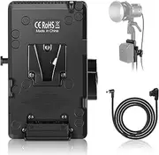 NEEWER V Mount Battery Plate with Super Clamp Mount Pole Holder and D Tap to DC Cable for Continuous Video Lighting Power Supply Only for NEEWER Light MS Series MS60 MS60B MC60C MS150B, PS008 K2