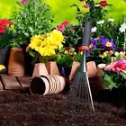 Heavy Duty Hand Rake Metal Shrub Rake Small Garden Rake Leaf Rake for Shrub