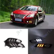 Switchback LED DRL Daytime Running Lamp Turn Signal For NISSAN Sentra 13-15 (for: Nissan)