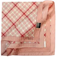 在飛比找momo購物網優惠-【DAKS】新款斜格紋絲絹大款帕領巾(粉色)